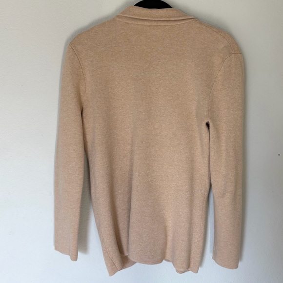 J. Crew Mercantile Tan Sweater Blazer Size Small 100% Cotton - Picture 2 of 8